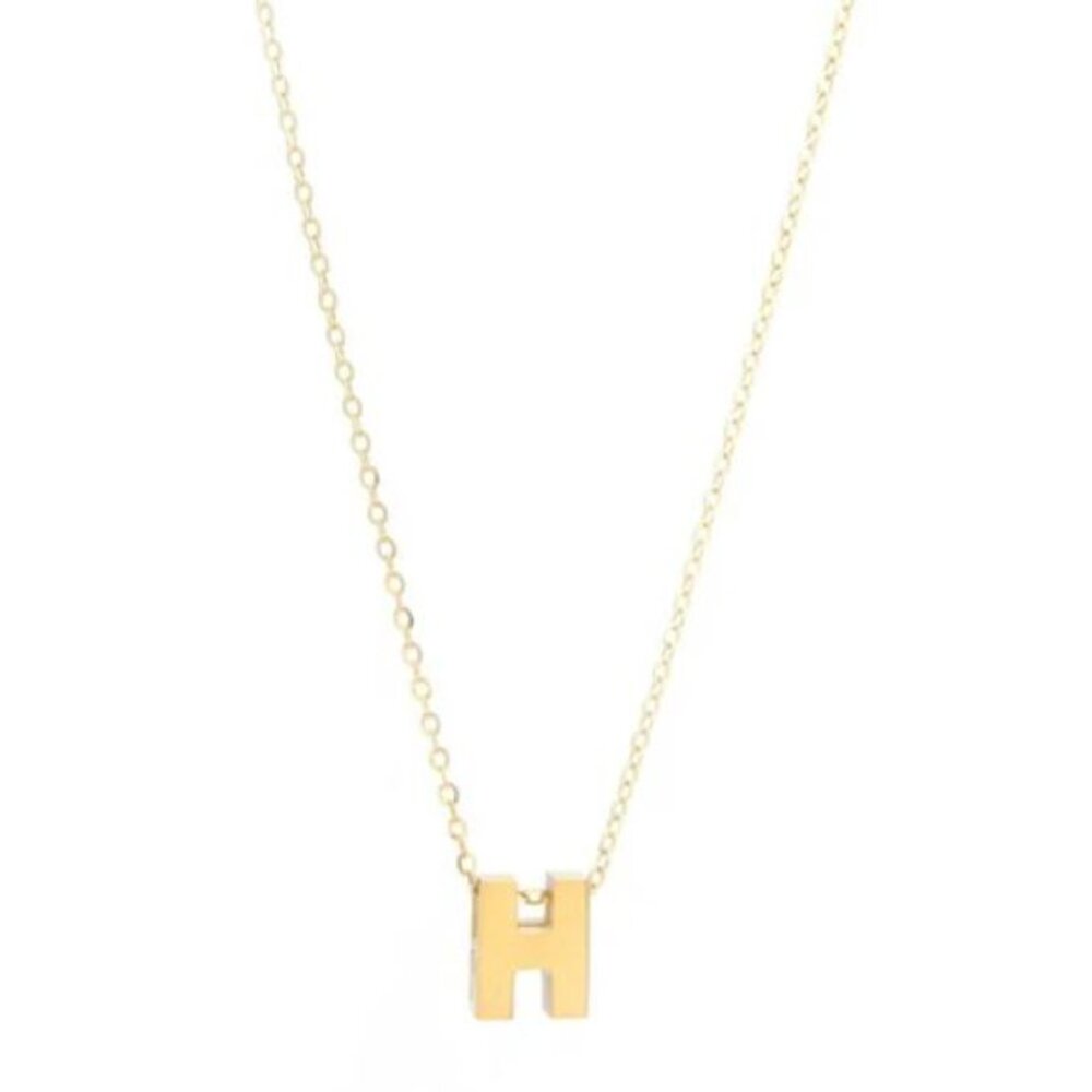 14K GOLD H INITIAL NECKLACE